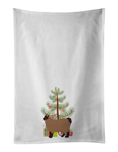 Load image into Gallery viewer, Owyhee Bob #2 Cat Merry Christmas White Kitchen Towel Set of 2