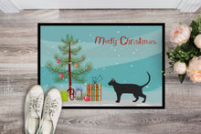 Load image into Gallery viewer, Pantherette Cat Merry Christmas Doormat - 18x27 Decorative Floor Mat – Indoor/Outdoor Rug with Artistic Flair CK4677MAT