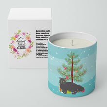 Load image into Gallery viewer, Black Persian Traditional Cat Merry Christmas 10 oz Decorative Soy Candle