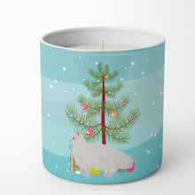 Load image into Gallery viewer, White Persian Traditional Cat Merry Christmas 10 oz Decorative Soy Candle