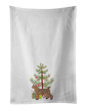 Load image into Gallery viewer, Pixie Bob #2 Cat Merry Christmas White Kitchen Towel Set of 2