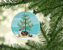 Load image into Gallery viewer, Ragamuffin #2 Cat Merry Christmas Ornament - Round Ceramic Ornament – Artist-Designed Keepsake Decoration