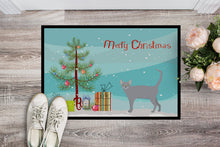 Load image into Gallery viewer, Russian Blue #1 Cat Merry Christmas Doormat - 24x36 Decorative Floor Mat – Indoor/Outdoor Rug with Artistic Flair CK4695JMAT