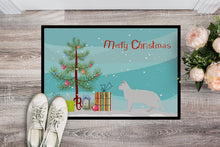 Load image into Gallery viewer, Russian White Black #2 Cat Merry Christmas Doormat - 18x27 Decorative Floor Mat – Indoor/Outdoor Rug with Artistic Flair CK4698MAT