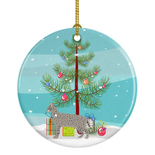 Load image into Gallery viewer, Safari #2 Cat Merry Christmas Ornament - Round Ceramic Ornament – Artist-Designed Keepsake Decoration