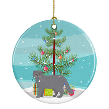 Load image into Gallery viewer, Scottish Fold #1 Cat Merry Christmas Ornament - Round Ceramic Ornament – Artist-Designed Keepsake Decoration