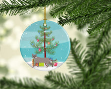 Load image into Gallery viewer, Siamese Traditional #1 Cat Merry Christmas Ornament - Round Ceramic Ornament – Artist-Designed Keepsake Decoration