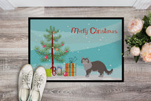 Load image into Gallery viewer, Siberian Forest #1 Cat Merry Christmas Doormat - 18x27 Decorative Floor Mat – Indoor/Outdoor Rug with Artistic Flair CK4714MAT