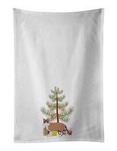 Load image into Gallery viewer, Snowshoe Cat Merry Christmas White Kitchen Towel Set of 2