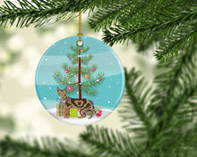Load image into Gallery viewer, Sokoke Cat Merry Christmas Ornament - Round Ceramic Ornament – Artist-Designed Keepsake Decoration