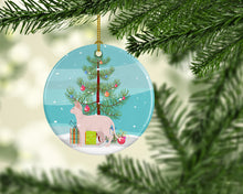 Load image into Gallery viewer, Sphynx Cat Merry Christmas Ornament - Round Ceramic Ornament – Artist-Designed Keepsake Decoration