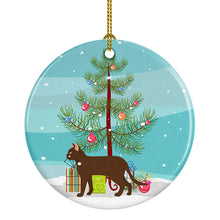 Load image into Gallery viewer, Suphalak Cat Merry Christmas Ornament - Round Ceramic Ornament – Artist-Designed Keepsake Decoration