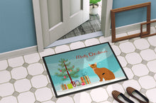 Load image into Gallery viewer, Abyssinian Cat Merry Christmas Doormat - 18x27 Decorative Floor Mat – Indoor/Outdoor Rug with Artistic Flair CK4739MAT