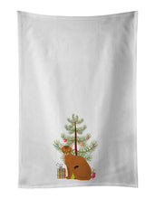 Load image into Gallery viewer, Abyssinian Cat Merry Christmas White Kitchen Towel Set of 2