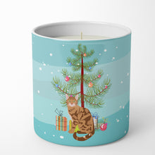 Load image into Gallery viewer, Bengal Cat Merry Christmas 10 oz Decorative Soy Candle