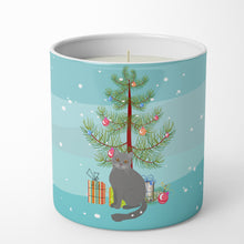Load image into Gallery viewer, British Semi Longhair Cat Merry Christmas 10 oz Decorative Soy Candle