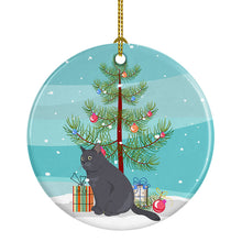 Load image into Gallery viewer, British Shorthair #1 Cat Merry Christmas Ornament - Round Ceramic Ornament – Artist-Designed Keepsake Decoration