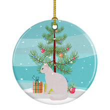 Load image into Gallery viewer, Burmilla #2 Cat Merry Christmas Ornament - Round Ceramic Ornament – Artist-Designed Keepsake Decoration