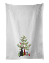 Load image into Gallery viewer, Devon Rex #3 Cat Merry Christmas White Kitchen Towel Set of 2