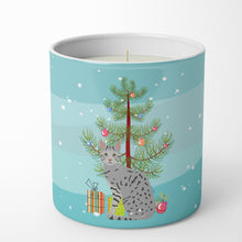 Load image into Gallery viewer, Egyptian Mau Cat Merry Christmas 10 oz Decorative Soy Candle