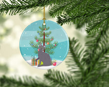 Load image into Gallery viewer, Korat Cat Merry Christmas Ornament - Round Ceramic Ornament – Artist-Designed Keepsake Decoration