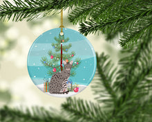Load image into Gallery viewer, Ocicat #1 Cat Merry Christmas Ornament - Round Ceramic Ornament – Artist-Designed Keepsake Decoration