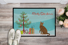 Load image into Gallery viewer, Ocicat #2 Cat Merry Christmas Doormat - 24x36 Decorative Floor Mat – Indoor/Outdoor Rug with Artistic Flair CK4780JMAT