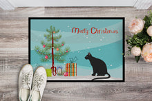 Load image into Gallery viewer, Ojos Azules Cat Merry Christmas Doormat - 24x36 Decorative Floor Mat – Indoor/Outdoor Rug with Artistic Flair CK4781JMAT