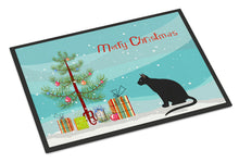 Load image into Gallery viewer, Ojos Azules Cat Merry Christmas Doormat - 24x36 Decorative Floor Mat – Indoor/Outdoor Rug with Artistic Flair CK4781JMAT