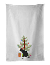 Load image into Gallery viewer, Ojos Azules Cat Merry Christmas White Kitchen Towel Set of 2
