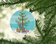 Load image into Gallery viewer, Oriental Shorthair Cat Merry Christmas Ornament - Round Ceramic Ornament – Artist-Designed Keepsake Decoration