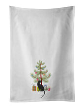 Load image into Gallery viewer, Pantherette Cat Merry Christmas White Kitchen Towel Set of 2