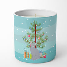 Load image into Gallery viewer, Russian Blue Cat Merry Christmas 10 oz Decorative Soy Candle