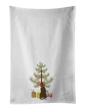 Load image into Gallery viewer, Suphalak Cat Merry Christmas White Kitchen Towel Set of 2