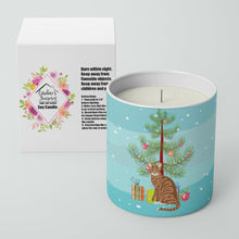 Load image into Gallery viewer, Toyger Cat Merry Christmas 10 oz Decorative Soy Candle