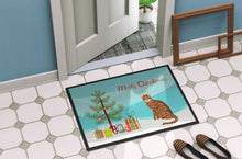 Load image into Gallery viewer, Toyger Cat Merry Christmas Doormat - 18x27 Decorative Floor Mat – Indoor/Outdoor Rug with Artistic Flair CK4806MAT