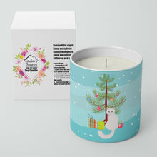 Load image into Gallery viewer, Turkish Angora Cat Merry Christmas 10 oz Decorative Soy Candle