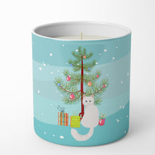 Load image into Gallery viewer, Turkish Angora Cat Merry Christmas 10 oz Decorative Soy Candle