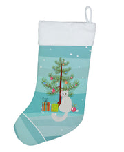 Load image into Gallery viewer, Turkish Angora Cat Merry Christmas Christmas Stocking