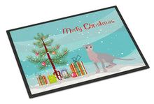 Load image into Gallery viewer, Ukrainian Levkoy Cat Merry Christmas Doormat - 18x27 Decorative Floor Mat – Indoor/Outdoor Rug with Artistic Flair CK4809MAT
