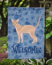 Load image into Gallery viewer, Fawn Abyssinian Cat Welcome Garden Flag - Outdoor Decorative Yard Flag CK4812GF