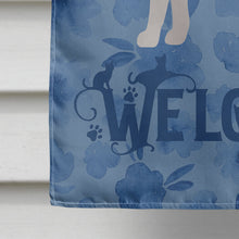Load image into Gallery viewer, Bicolour Aegean Cat Welcome Flag Canvas House Size CK4815CHF