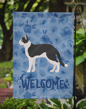 Load image into Gallery viewer, Bicolour Aegean Cat Welcome Garden Flag - Outdoor Decorative Yard Flag CK4815GF