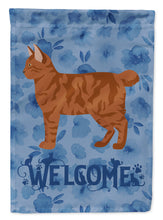 Load image into Gallery viewer, American Bobtail #2 Cat Welcome Garden Flag - Outdoor Decorative Yard Flag CK4817GF
