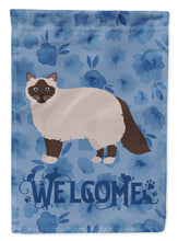 Load image into Gallery viewer, Birman Cat Welcome Flag Canvas House Size CK4836CHF