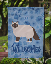 Load image into Gallery viewer, Birman Cat Welcome Garden Flag - Outdoor Decorative Yard Flag CK4836GF