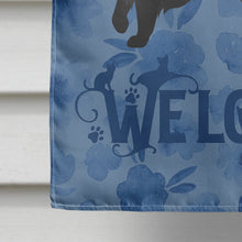 Load image into Gallery viewer, Black Chantilly Tiffany Cat Welcome Flag Canvas House Size CK4847CHF
