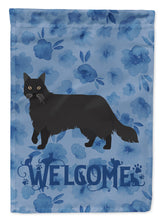 Load image into Gallery viewer, Black Chantilly Tiffany Cat Welcome Flag Canvas House Size CK4847CHF