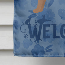 Load image into Gallery viewer, Chausie Cat Welcome Flag Canvas House Size CK4850CHF
