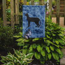 Load image into Gallery viewer, Black Cornish Rex Cat Welcome Garden Flag - Outdoor Decorative Yard Flag CK4863GF